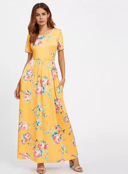 ROMWE - שמלה צהובה לרכישה באינטרנט