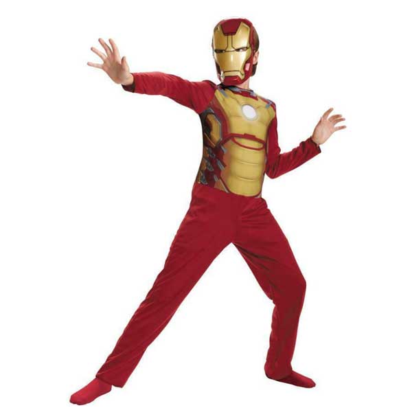 BOYS-MARVEL-COMIC-SUPERHERO-IRON-MAN-MARK-42-COSTUME-&-MASK-SIZE-S-DG55638L