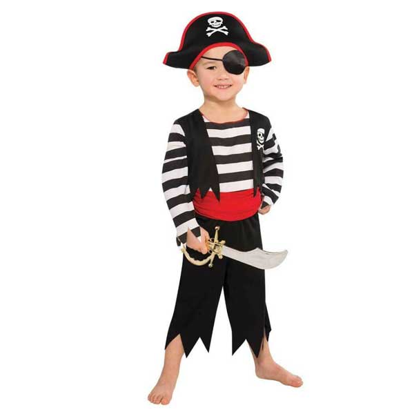 Kids-Pirate-Costume-Toddler-Deckhand-Captain-Hook-Fancy-Dress-Boys-Girls-Outfit