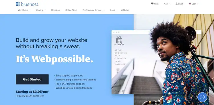 Bluehost-home-page