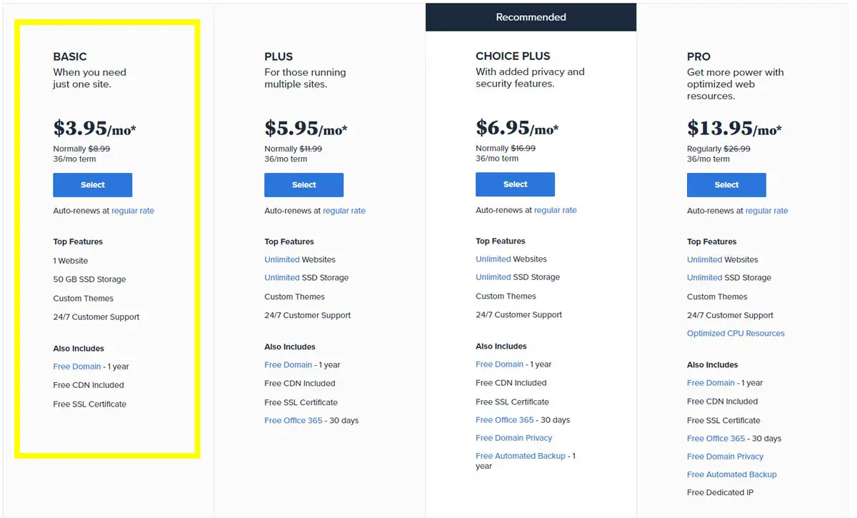 Bluehost-recommended-host-plan