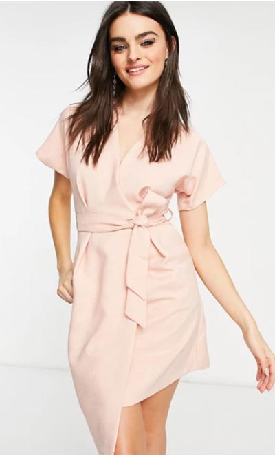 Closet-London-kimono-wrap-tie-mini-dress-in-blush