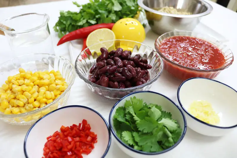 One-Pot-Mexican-Quinoa-with-Lazy-Guacamole-Ingredients-2