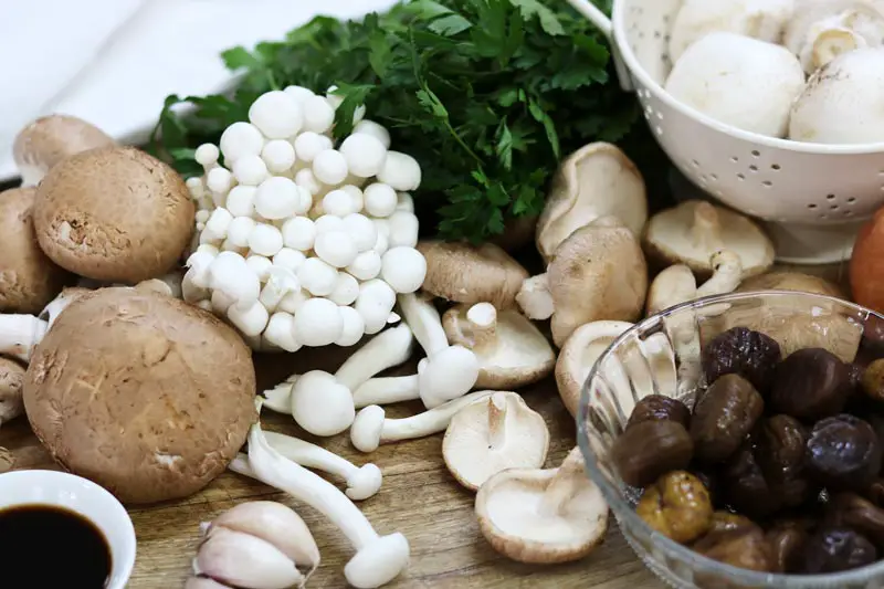 mushroom-chicken-chestnut-stew-ingredients